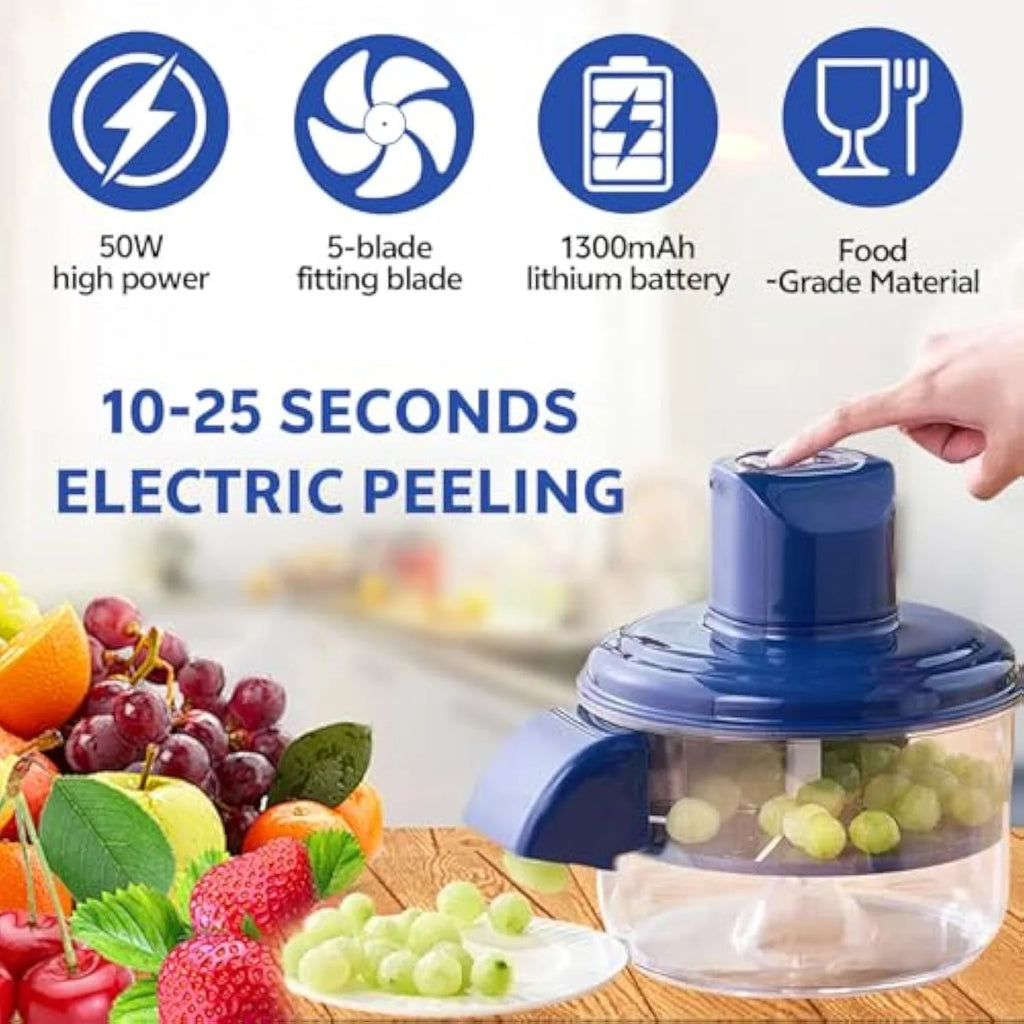 Electric Grape Peeling Machine, Automatic Small Fruit Garlic Peeler Machine Cherry Tomato Garlics Peeler Skin Remover Tool